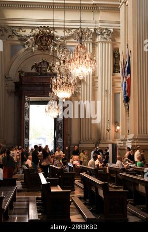 Saragossa, Spanien - 14. August 2023: Innenraum der Kathedrale-Basilika unserer Lieben Frau von der Säule Stockfoto