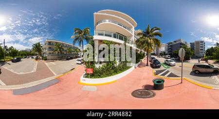 360 Grad Panorama Ansicht von Miami Beach, FL, USA - 3. September 2023: 360 Foto von 312 Ocean Park Miami Beach FL