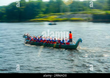 Rhode Island Chinese Dragon Boat Races und Taiwan Day Festival Stockfoto