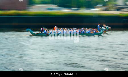 Rhode Island Chinese Dragon Boat Races und Taiwan Day Festival Stockfoto