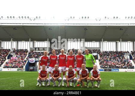 Linkoping, Schweden. September 2023. Bilborsen Arena, Linkoping, Schweden, 6. September 2023: Teamfoto Arsenal FC vor dem Spiel in der UEFA Womens Champions League Qualification League Path Gruppe 3 am 6. September 2023 zwischen Arsenal FC und Linkoping FC in der Bilborsen Arena in Linkoping, Schweden (Peter Sonander/SPP) Credit: SPP Sport Press Photo. Alamy Live News Stockfoto