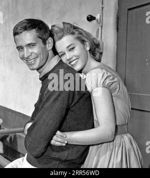 TALL STORY 1960 Warner Bros. Film mit Tony Perkinsa und Jane Fonda Stockfoto