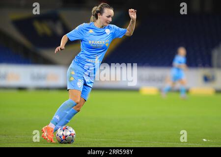 Allison Blais (Racing FC Union Letzebuerg) in Aktion während des Qualifikationsspiels PAOK vs Racing Union in der NV Arena St Polten (Tom Seiss/SPP) Credit: SPP Sport Press Photo. Alamy Live News Stockfoto