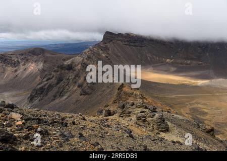 210102 -- TANGARIRO, 2. Januar 2021 -- Foto aufgenommen am 2. Januar 2021 zeigt die Tongariro Alpine Crossing auf der zentralen Nordinsel Neuseelands. Der Tongariro Alpine Crossing liegt im Tongariro National Park, einem zweistufigen Weltkulturerbe, und ist als einer der besten Tageswanderungen in Neuseeland bekannt. NEUSEELAND-TONGARIRO ALPENÜBERQUERUNG GuoxLei PUBLICATIONxNOTxINxCHN Stockfoto