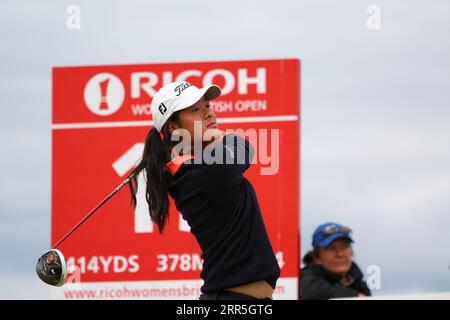 Céline Boutier aus Frankreich gewann ihren Platz in der europäischen Mannschaft für 2023 Spiele im Solheim Cup, die vom 22. Bis 24. September auf der Finca Cortesin ausgetragen wurden Stockfoto