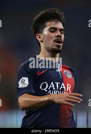 Lyon, Frankreich, 3. September 2023. Vitinha von PSG während des Ligue-1-Spiels im Groupama-Stadion in Lyon. Auf dem Bild sollte stehen: Jonathan Moscrop / Sportimage Stockfoto