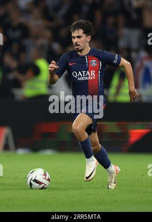 Lyon, Frankreich, 3. September 2023. Vitinha von PSG während des Ligue-1-Spiels im Groupama-Stadion in Lyon. Auf dem Bild sollte stehen: Jonathan Moscrop / Sportimage Stockfoto