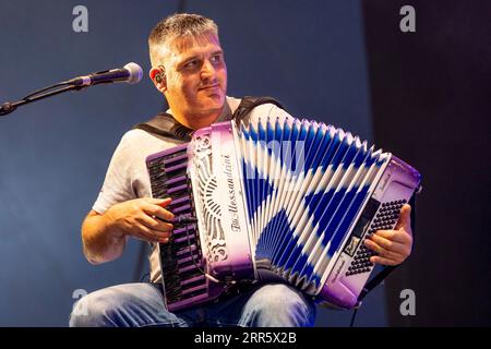 Edinburgh, Großbritannien. September 2023. Torf und Diesel treten am Sonntag, den 3. September 2023, Live auf dem Edge Festival im Lilliardsedge Holiday Park & Golf Course auf. Credit: Alan Rennie/Alamy Live News Stockfoto