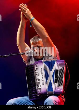 Edinburgh, Großbritannien. September 2023. Torf und Diesel treten am Sonntag, den 3. September 2023, Live auf dem Edge Festival im Lilliardsedge Holiday Park & Golf Course auf. Credit: Alan Rennie/Alamy Live News Stockfoto