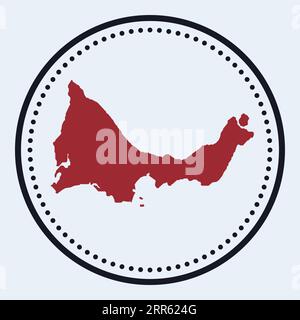 Providenciales Rundstempel. Rundes Logo mit Inselkarte und Titel. Elegantes, minimalistisches Providenciales-Abzeichen mit Karte. Vektorillustration. Stock Vektor