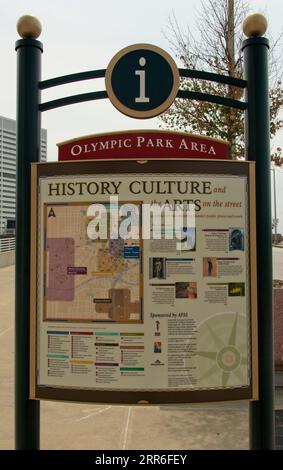 Centennial Olympic Park Area Atlanta Georgia Stockfoto