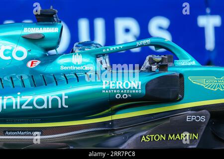 MELBOURNE, AUSTRALIEN, 10. APRIL: Lance Walk of Aston Martin Aramco Cognizant F1 Team während des Australian Formula 1 Grand Prix 2022 am 10. April Stockfoto