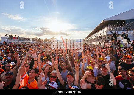 MELBOURNE, AUSTRALIEN, 10. APRIL: Fan-Atmosphäre nach dem Rennen beim Australian Formula 1 Grand Prix 2022 am 10. April 2022 Stockfoto