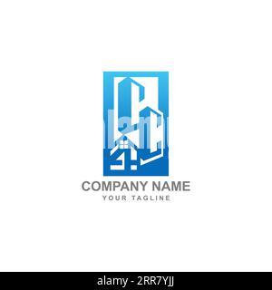 Real Estate 4c Text Logo Symbol Design Template Element.EPS 10 Stock Vektor