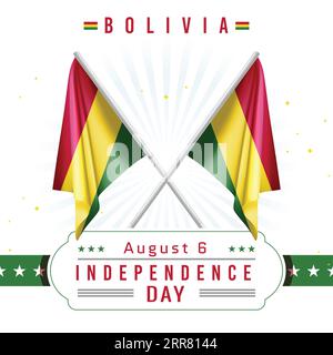 Unabhängigkeitstag Algeriens mit Flagge Stock Vektor