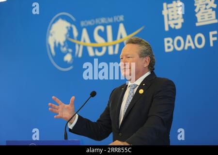 210418 -- SYDNEY, 18. April 2021 -- das Foto vom 27. März 2019 zeigt Andrew Forrest, der am Boao Forum for Asia in Boao, der südchinesischen Provinz Hainan, teilnimmt. ZUM MITNEHMEN: Interview: Boao Forum for Asia eine zusammenhängende Einheit zur Verbesserung der Menschheit -- Fortescue Chairman AUSTRALIA-FMG CHAIRMAN-BOAO FORUM FOR ASIA-INTERVIEW Xinhua PUBLICATIONxNOTxINxCHN Stockfoto