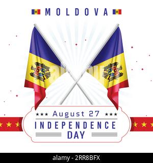 Unabhängigkeitstag Algeriens mit Flagge Stock Vektor