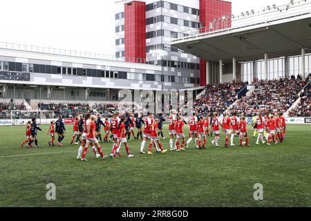 Linköping, Schweden. September 2023. Das Spiel vom Mittwoch zwischen Arsenal WFC und Linköping FC in der UEFA Women's Champions League, Ligapfad Runde 1, in der Linköping Arena, Linköping, Schweden. Quelle: Jeppe Gustafsson/Alamy Live News Stockfoto