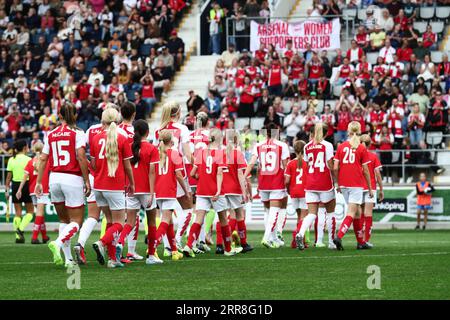 Linköping, Schweden. September 2023. Das Spiel vom Mittwoch zwischen Arsenal WFC und Linköping FC in der UEFA Women's Champions League, Ligapfad Runde 1, in der Linköping Arena, Linköping, Schweden. Quelle: Jeppe Gustafsson/Alamy Live News Stockfoto