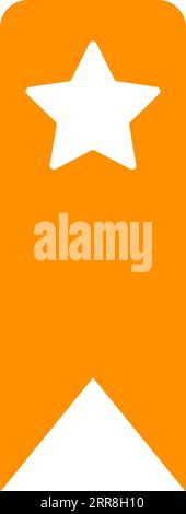 Lesezeichen in Glyphe-Orange für den Leseplatz des Buches Stock Vektor