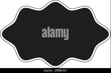 Sunburst-Label-Abzeichen 8 Wave Starburst-Promo-Schlagaufkleber Stock Vektor