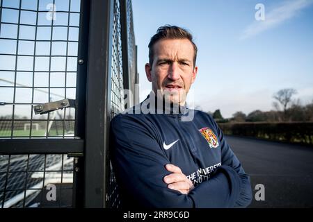 Justin Edinburgh fotografierte 2017 in Northampton Stockfoto