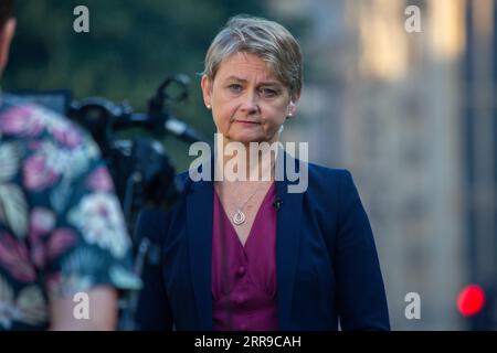 London, Vereinigtes Königreich. September 2023. Shadow-Innenministerin Yvette Cooper wird in Westminster während der morgendlichen Medienrunde gesehen. Quelle: Tayfun Salci / Alamy Live News Stockfoto