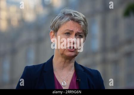 London, Vereinigtes Königreich. September 2023. Shadow-Innenministerin Yvette Cooper wird in Westminster während der morgendlichen Medienrunde gesehen. Quelle: Tayfun Salci / Alamy Live News Stockfoto