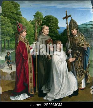 Gerard David – Kanoniker Bernardijn Salviati und drei Heilige с1501 Stockfoto