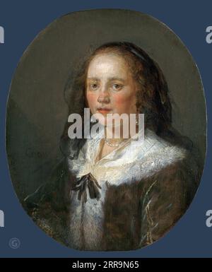 Gerrit Dou – Porträt einer jungen Frau с1655 Stockfoto