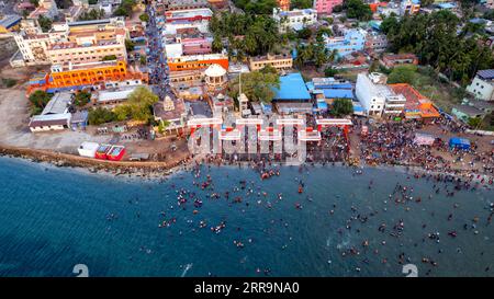 Hindu Load Siva Tempel in Rameshwaram im südlichen Teil von Tamilnadu Stockfoto