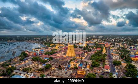 Hindu Load Siva Tempel in Rameshwaram im südlichen Teil von Tamilnadu Stockfoto