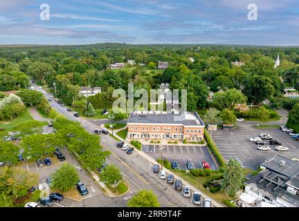 Blick aus der Vogelperspektive auf die 34 Bay Street, den Hafen von sag Stockfoto