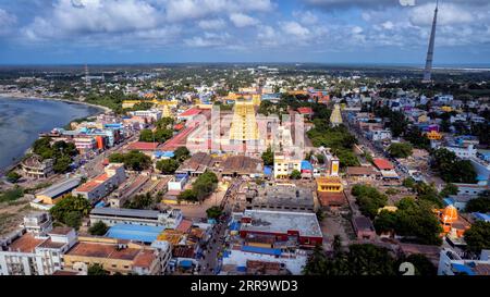 Hindu Load Siva Tempel in Rameshwaram im südlichen Teil von Tamilnadu Stockfoto