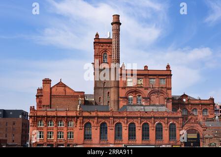 Redbrick oder Red Brick Victorian Achitecture der Higsons Brewery Liverpool Stockfoto