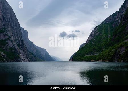 Lyseford aus Lysbotn, Norwegen/Norge. Stockfoto