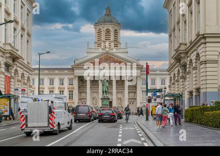 Brüssel, Belgien - Juni 27 2023: Die Kirche St. James on Coudenberg (Französisch: Eglise Saint-Jacques-sur-Coudenberg, Niederländisch: Sint-Jacob-op-Koudenbergk) Stockfoto