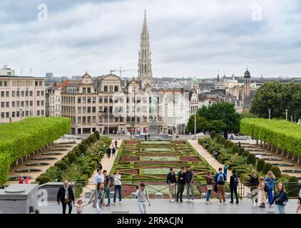 Brüssel, Belgien - Juni 27 2023: Der Mont des Arts (Kunstberg), was „Berg der Künste“ bedeutet, ist ein städtischer Komplex und eine historische Stätte im Zentrum von Bru Stockfoto