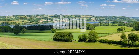 Blagdon Lake Reservoir in der Nähe des Dorfes Blagdon in der Mendip Hills North Devon Coast National Landscape, North Somerset, England. Stockfoto