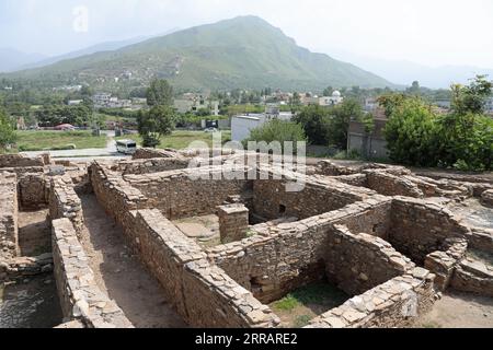 Bazira archäologische Stätte in Pakistan Stockfoto