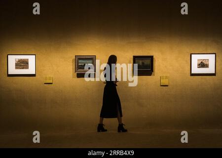 ASSEN - Gemälde von Vincent van Gogh aus der Ausstellung Reisen mit Vincent im Drents Museum. Es ist das erste Mal, dass Werke aus Van Goghs Drenthe-Zeit zusammen gezeigt wurden. ANP SIESE VEENSTRA niederlande raus - belgien raus Stockfoto