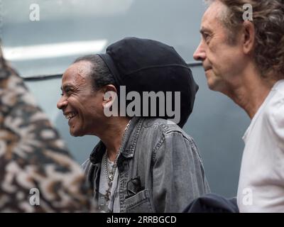 Anlässlich der Enthüllung von Eddy Grants Pest auf dem „Music Walk of Fame“ in Camden Town. Eine Veranstaltung im Forge Camden.“ Ein Nachmittag mit Eddy' Stockfoto