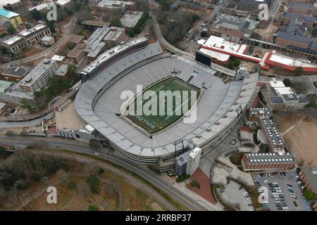 Eine allgemeine Gesamtansicht des Sanford-Stadions an der Universität von Georgia, Sonntag, 29. Januar 2023, in Athen, Ga Das Stadion ist das Heimstadion der Georgia Bulldogs Football. Stockfoto