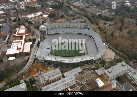 Eine allgemeine Gesamtansicht des Sanford-Stadions an der Universität von Georgia, Sonntag, 29. Januar 2023, in Athen, Ga Das Stadion ist das Heimstadion der Georgia Bulldogs Football. Stockfoto