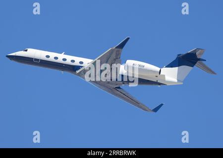 N878DB Private Gulfstream Aerospace G-V-SP Gulfstream G550 mit Abfahrt Los Angeles International (LAX/KLAX) Stockfoto