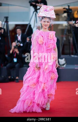 Venedig, Italien. September 2023. Gast bei der Lubo Premiere im Rahmen des 80. Filmfestivals von Venedig (Mostra) in Venedig, Italien am 7. September 2023. Foto von Aurore Marechal/ABACAPRESS.COM Credit: Abaca Press/Alamy Live News Stockfoto