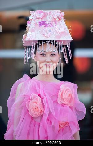 Venedig, Italien. September 2023. Gast bei der Lubo Premiere im Rahmen des 80. Filmfestivals von Venedig (Mostra) in Venedig, Italien am 7. September 2023. Foto von Aurore Marechal/ABACAPRESS.COM Credit: Abaca Press/Alamy Live News Stockfoto