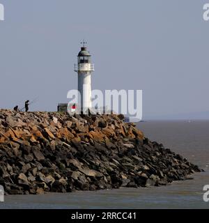 Der Leuchtturm in Jackson's Bay, Barry Island, September 2023 Stockfoto