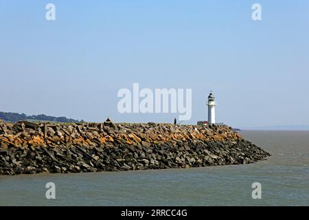 Der Leuchtturm in Jackson's Bay, Barry Island, September 2023. Stockfoto