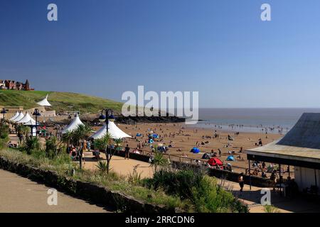 Whitmore Bay am heißesten Tag des Jahres. September 2023. Barry Island Stockfoto